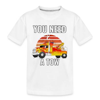 Tow truck operator tow truck driver - Kids' Premium Organic T-Shirt - white - Front