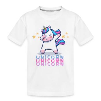 Licorne Licorne Licorne - T-shirt pour amoureux des licornes - T-shirt bio Premium Enfant - blanc - Devant