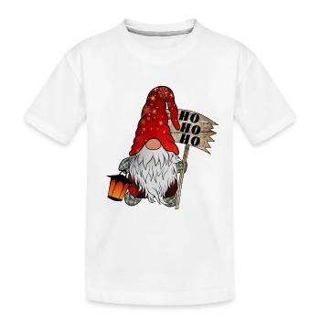 Weihnachts Wicht Christmas Gnome Ho Ho Ho - Kinder Premium Bio T-Shirt - Weiß - Vorne