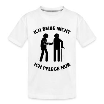 Ich Beiße Nicht Ich Pflege Nur - Kinder Premium Bio T-Shirt - Weiß - Vorne