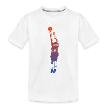 Basketball Dunk - Kids' Premium Organic T-Shirt - white - Front