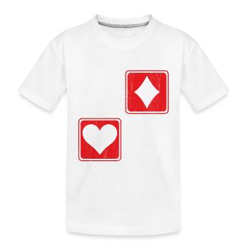 Poker Card Gambling Casino Gambler Game Hand Bluff - T-shirt bio Premium Enfant - blanc - Devant
