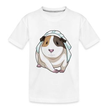 Mariage au voile de mariée cochon d’Inde - T-shirt bio Premium Enfant - blanc - Devant