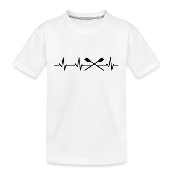 Ruder Herzlinie - Kinder Premium Bio T-Shirt - Weiß - Vorne