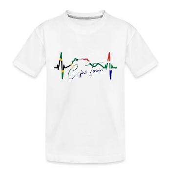 Cape Town Skyline Heartbeat Afrique du Sud Table Mountain - T-shirt bio Premium Enfant - blanc - Devant