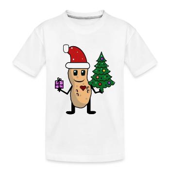 Père Noël cacahuète Père Noël noix enfants - T-shirt bio Premium Enfant - blanc - Devant