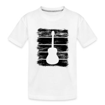 Guitar Sketch - Kids' Premium Organic T-Shirt - white - Front