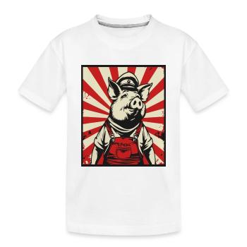 Communistes Propagande Socialistes Cochon - T-shirt bio Premium Enfant - blanc - Devant