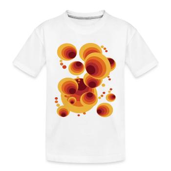 Dégradé abstrait à pois - T-shirt bio Premium Enfant - blanc - Devant