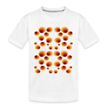 50er 60er Retro Kreis Stilmuster - Kinder Premium Bio T-Shirt - Weiß - Vorne