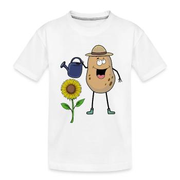 Potato, Gardener, Gardener, Watering Can, Gardening, Flower - Kids' Premium Organic T-Shirt - white - Front