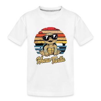 Honu Turtle Hawaii Longneck Reptile - Kids' Premium Organic T-Shirt - white - Front