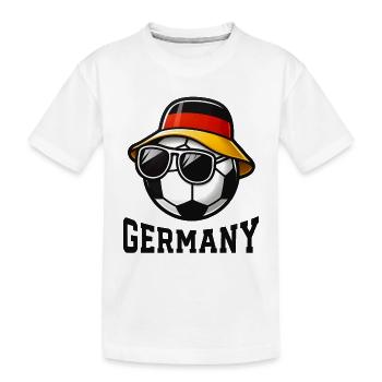 Équipe de football de l’Allemagne Fan Flag Team - T-shirt bio Premium Enfant - blanc - Devant