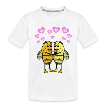 Abeilles Cacahuètes Bourdons Insectes Cacahuètes Noix - T-shirt bio Premium Enfant - blanc - Devant