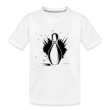 Bowling Pin - Kids' Premium Organic T-Shirt - white - Front