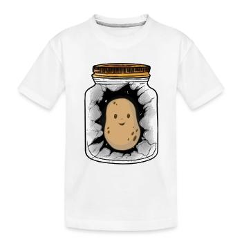 Légumes Pommes de terre Pommes de terre Jardinier amateur - T-shirt bio Premium Enfant - blanc - Devant