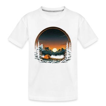 Outdoor Sonnenuntergang - Kinder Premium Bio T-Shirt - Weiß - Vorne