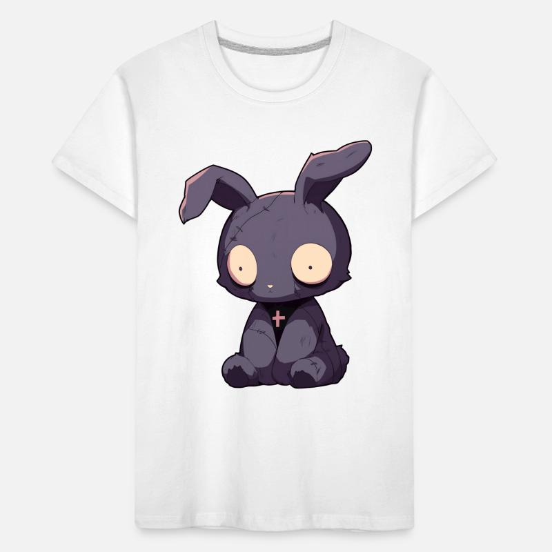 Goth Bunny Gothic Puppe Chibi Horror Geschenk Kinder Premium Bio T-Shirt