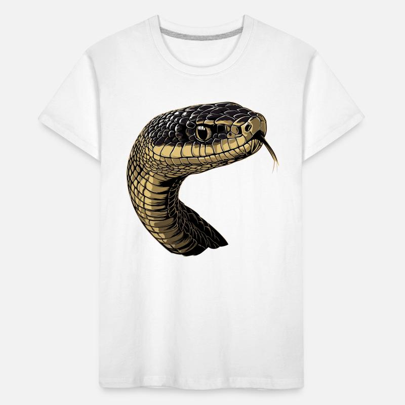 Schlange Python Kobra Mamba Klapperschlange Snake Kinder Premium Bio T-Shirt
