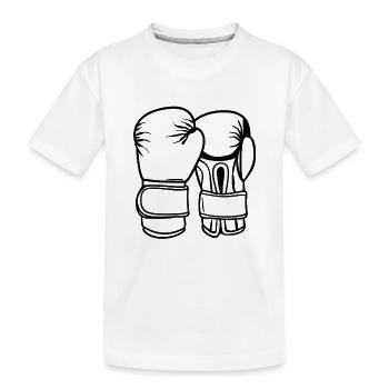 Dessin de gants de boxe - T-shirt bio Premium Enfant - blanc - Devant