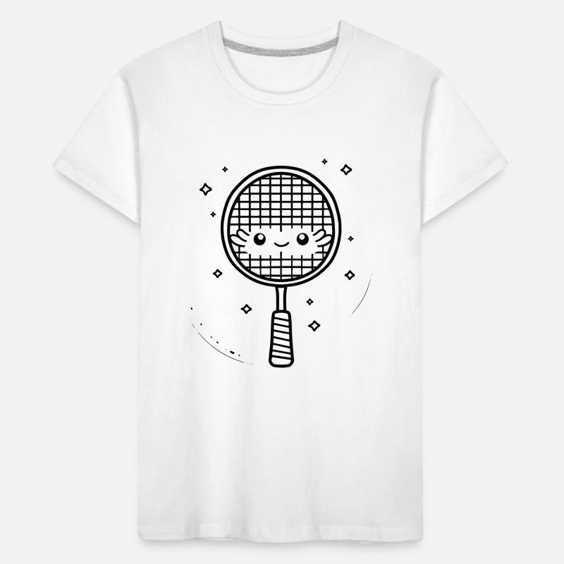 Badminton Racket Comic Kids' Premium Organic T-Shirt