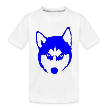 Chien Husky Sibérien Chien de traîneau sibérien - T-shirt bio Premium Enfant - blanc - Devant