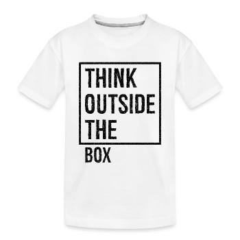 think outside the box - T-shirt bio Premium Enfant - blanc - Devant