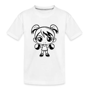 Boxing Girls - Kids' Premium Organic T-Shirt - white - Front