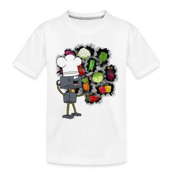 Robot Chef Cuisiniers Cuisinier Cuisine Arts culinaires - T-shirt bio Premium Enfant - blanc - Devant