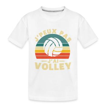 Ich kann nicht Ich habe Volley Humor Geschenk - Kinder Premium Bio T-Shirt - Weiß - Vorne