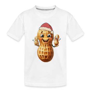 Erdnuss Erdnüsse Nuss Nüsse Kind Kinder Baby - Kinder Premium Bio T-Shirt - Weiß - Vorne