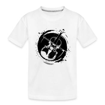 Fiddle Sketch - Kids' Premium Organic T-Shirt - white - Front