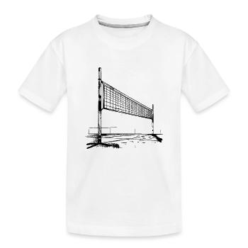 Croquis de filet de volley-ball - T-shirt bio Premium Enfant - blanc - Devant