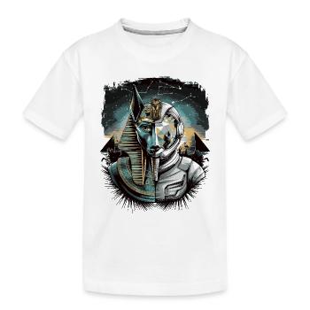 Ancien astronaute Anubis divinité futuriste de l’espace - T-shirt bio Premium Enfant - blanc - Devant