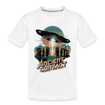 Uralte Astronauten-Begegnung mit Stonehenge UFO - Kinder Premium Bio T-Shirt - Weiß - Vorne
