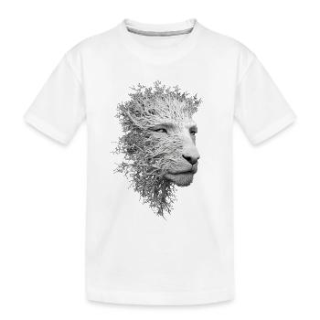 Löwin Wurzeln Surreale Natur Künstlerisch Kompliziert - Kinder Premium Bio T-Shirt - Weiß - Vorne