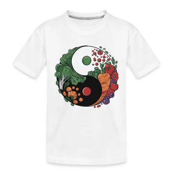 Yin Yang Équilibre Végétal - T-shirt bio Premium Enfant - blanc - Devant
