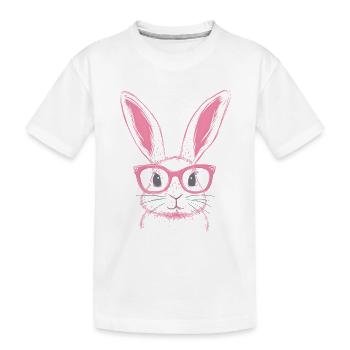 Rabbit Bunny Glasses Bunny Ears Bunny Gift - Kids' Premium Organic T-Shirt - white - Front