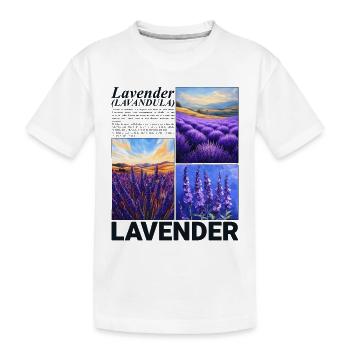 Lavender Lavandula Nature Provence Botanical Gift - Kids' Premium Organic T-Shirt - white - Front