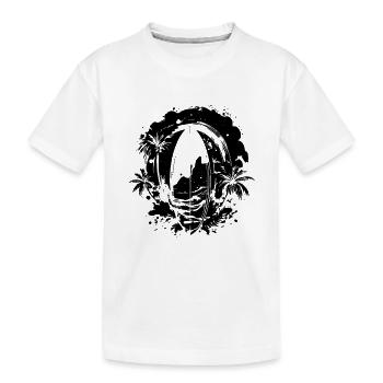 Dessin de planche de surf - T-shirt bio Premium Enfant - blanc - Devant