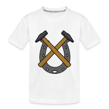 Fer à cheval Cheval de forgeron - T-shirt bio Premium Enfant - blanc - Devant