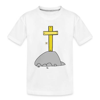 Halloween Croix Croix Araignée - T-shirt bio Premium Enfant - blanc - Devant