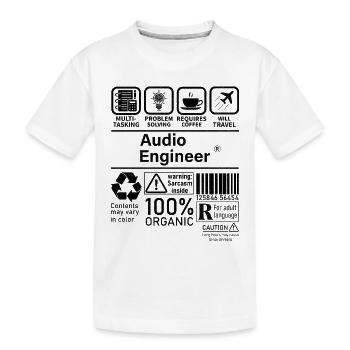 Audio Engineer multi tasking problem solving - Kids' Premium Organic T-Shirt - white - Front