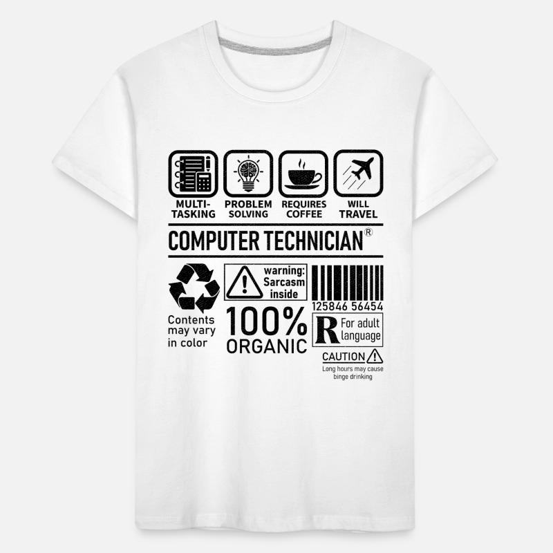 Computer Technician multi tasking problem solving Kids' Premium Organic T-Shirt