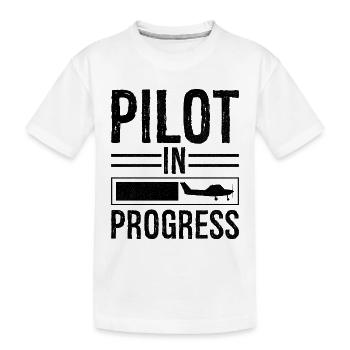 Pilote en cours - T-shirt bio Premium Enfant - blanc - Devant