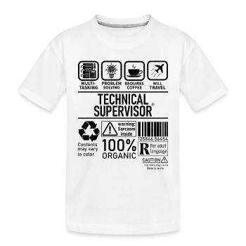 Technical Supervisor multi tasking problem solving - Kids' Premium Organic T-Shirt - white - Front