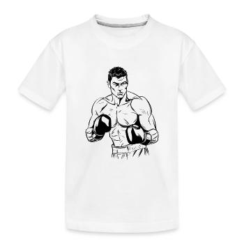 Boxer - Kinder Premium Bio T-Shirt - Weiß - Vorne