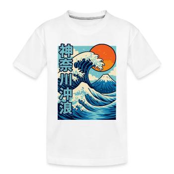 Big Wave Kanagawa Style BD - T-shirt bio Premium Enfant - blanc - Devant