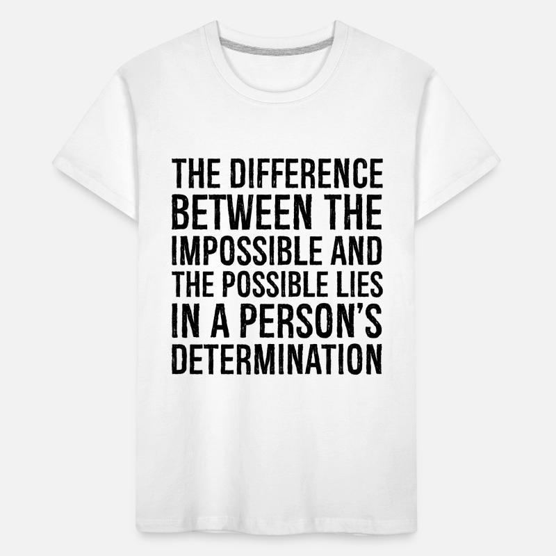the difference between the impossible and the Kids' Premium Organic T-Shirt