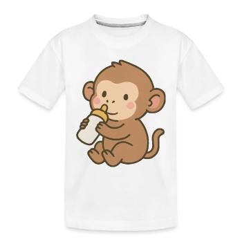 Flacon Singe - T-shirt bio Premium Enfant - blanc - Devant